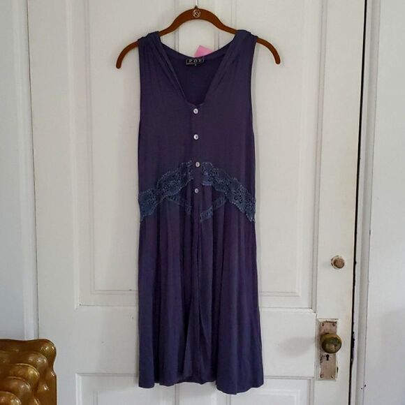 POL Navy Hooded Dress - Picture 1 of 9